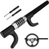 Tevlaphee Antifurto Auto Blocca Sterzo Automobile Bloccasterzo Auto Universale Sicurezza (Nero)