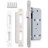 Bwintech 1 PCS serratura da infilare in nichel satinato 7255 serratura da infilare in acciaio inox eurohole per porte interne e porte del bagno, serratura reversibile