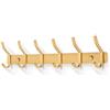 MEIJO Appendiabiti da Parete, Ganci Attaccapanni in Acciaio Inox da Muro Moderno Appendiabiti per Cameretta, Ingresso, Cucina, Bagno (6-Ganci, Oro)