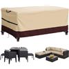 Aipwerer Copertura per Mobili da Giardino 600D Oxford 200x100x72cm | Beige-Marrone, 600D Oxford, Impermeabile, Anti-UV e Antistrappo, con Coulisse e Cinghie, per Tavoli e Mobili da Giardino