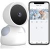 ARENTI 2K/3MP Baby Monitor Video, 355° Videocamera Sorveglianza Interno WiFi per Baby, Visione Notturna IR, Rilevamento intelligente, Audio Bidirezionale, Sensore di Temperatura(Senza monitor)