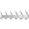 MEIJO Appendiabiti da Parete, Ganci Attaccapanni in Acciaio Inox da Muro Moderno Appendiabiti per Cameretta, Ingresso, Cucina, Bagno (6-Ganci, Argento)
