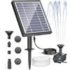 Biling Fontana solare Biling, vasca per uccelli, pompa solare da 2,5 W con filtro per evitare bruciature a secco, adatta per fontane decorative da giardino, vasche per uccelli, piccoli laghetti