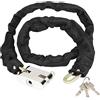 Diyife Catena Bicicletta Antifurto,1M, con 3 Chiavi,Catena Bicicletta,Nero | Blocco Catena Bici Antifurto, Lucchetto Bicicletta per Moto, Bicicletta, Passeggini, Scooter, e-bike, MTB