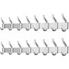 MEIJO Appendiabiti da Parete, Ganci Attaccapanni in Acciaio Inox da Muro Moderno Appendiabiti per Cameretta, Ingresso, Cucina, Bagno (8-Ganci 2pcs, Argento)
