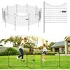 Peviasot Recinzione decorativa da giardino, set di 1 cancello + 4 recinzioni in metallo con elementi di recinzione e recinto libero, recinzione da giardino, con serratura, recinzione per animali
