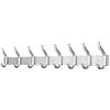 MEIJO Appendiabiti da Parete, Ganci Attaccapanni in Acciaio Inox da Muro Moderno Appendiabiti per Cameretta, Ingresso, Cucina, Bagno (8-Ganci, Argento)
