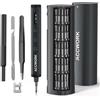 Accwork Cacciavite elettrico, 78 in 1 di precisione, con 72 punte magnetiche S2 a 5 marce, dinamometrica a LED, cacciavite elettrico magnetico per laptop, occhiali, orologi