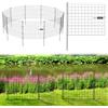 Peviasot Recinzione decorativa da giardino, set di 1 cancello + 4 recinzioni in metallo con elementi di recinzione e recinto libero, recinzione da giardino, con serratura, recinzione per animali
