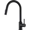 CECIPA Rubinetto Lavello Cucina Nero, Miscelatore Cucina Nero con Doccetta | Rubinetto con Doccetta Estraibile, 2 Modalità Acqua, Girevole a 360°, in Acciaio Inox, Risparmio Idrico, Nero
