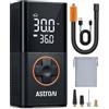 AstroAI Compressore Aria Portatile 150 PSI,Gonfiatore Elettrico per Auto L7 | Mini Pompa d'Aria Elettrica con Torcia LED, Batteria Ricaricabile da 4000 mAh e Accessori per Auto, Bicicletta, Moto, Palloni