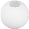 UPKOCH Paralume in Vetro Opalino a Forma di Globo Bianco, Coprilampada | Diffusione Morbida della Luce, Foro Centrale 5,5 Cm, per E14 ed E27, Stile Moderno