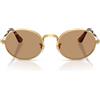 Ray-Ban Occhiali da Sole RB3931 001/53 x ASAP Rocky Oro Arista/Marrone Unisex 54/21/145