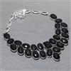 Collana bigiotteria regalo moda cabochon pietra preziosa spinello nero...