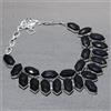 Collana bigiotteria regalo moda cabochon pietra preziosa spinello nero...