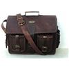 Fatto a mano Borsa Messenger In Pelle Vintage 4 Tasche Per Laptop Computer PC 18"