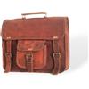 Fatto a mano 18" Borsa Portadocumenti Uomo In Vera Pelle Marrone Vintage Con Tracolla