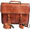 Fatto a mano Borsa A Spalla Vintage In Pelle Da Uomo 18" Per Notebook E Laptop