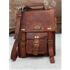 Fatto a mano Handmade Bull Leather Borsa A Tracolla Verticale Messenger Brown Donna Retro