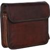 Fatto a mano Borsa Messenger Uomo Unisex Vintage In Vera Pelle Marrone Con Tracolla Laptop