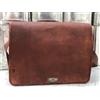 Fatto a mano Borsa Messenger Laptop In Vera Pelle Marrone Fatto A Mano Vintage Up TO XXXL