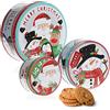 com-four® 3 pezzi Set di barattoli per biscotti in, set di barattoli | scatole di latta natalizie con coperchi