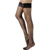 CALZITALY Calze Autoreggenti, Calza Velata a Cuori, Autoreggente Donna, Calze a Pois | Nero | S - 4XL | 20 DEN | Made in Italy