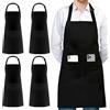 HAGOT 1/2/4 Pezzi Confezione Grembiuli da Cucina Regolabili, Grembiuli Unisex Con Tasca per Cucina,Cottura, Barbecue, Caffè, Ristorante