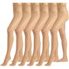 PIKY PACK 6 PAIRS Collant Velati 20 DEN, Calze Trasparenti Effetto Satinato, Collant Donna, Collant Trasparenti, Calze Velate, Made in Italy