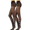 CALZITALY 2 Paia Collant Riposante a Compressione Media 8 mm/Hg | Calze Support Energizzanti Velate | Naturale, Nero | S, M, L, XL | 40 DEN | Made in Italy