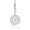 GD GOOD.designs EST. 2015 Portachiavi lettera con chip per la spesa - Ciondolo personalizzato con incisione in acciaio inox argento - Sgancio per tutti i carrelli della spesa