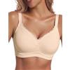 Bresdk Reggiseno Senza Ferretto Donna Scollo a V Senza Cuciture Comodo | BH ohne Bügel, Spitzen-Bralette, Gepolstert, Nahtlos, Verstellbare Träger, Weiche Cups, Natürlicher Halt, Für Alltag, Arbeit