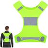 BSBUY Gilet di Sicurezza Alta Visibilità, Regolabile Gilet Riflettente da Corsa, Giubbotto Fluorescente Catarifrangente, Leggero Sicurezza Giubbotto per Ciclismo, Jogging e Attività all'aperto