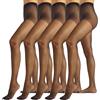 PIKY PACK 5 PAIA Collant Velato, Calze Trasparenti, Collant Donna, Calzamaglia 20 DEN | Naturale, Nero | S, M, L, XL | Made in Italy