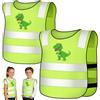 BSBUY 2 Pezzi Giubbotto di Sicurezza per Bambini Gilet, Gilet Alta Visibilità Bambini, Giubbotto Catarifrangente Bambino Traspirante e Universale per Corsa, Ciclismo, Gite Scolastiche