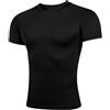 BSBUY Maglietta a Compressione da Uomo, Maglietta Maniche Corta Maglia Traspirante, Maglia Compressione Sportiva Uomo da Asciugatura Rapida per Fitness Allenamento Corsa Ciclismo Allenamento