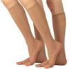 CALZITALY 2 Paia Gambaletti Donna senza Punta | Calze al Ginocchio Velate con Punta Aperta | Gambaletto Donna Infradito | 10 DEN | Naturale, Nero | Taglia Unica | Made in Italy