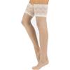 CALZITALY Calze Autoreggenti Sposa, Intimo Sposa, Lingerie Sposa, Avorio, Bianco, Naturale, Nero, 15 Den, Made In Italy