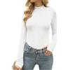 Terecey Maglia Termica Donna Collo Alto Elasticizzata Uso Quotidiano | 95% Cotone, 5% Elastan, Collo Alto Avvolgente, Maniche Lunghe, Foro Pollice, Vestibilità Slim