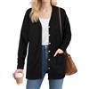 BSBUY Cardigan Autunno Elegante Leggero per Donna, Knitted Cardigan Lunghe da Donna, Donne Cappotto Maglione Allentato a Maniche Lunghe con Tasche, Knitted Maglione Casual da Donne per Invernale
