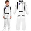 BSBUY Costume da Astronauta per Bambini, 2PZ Ragazzi e Ragazze Tuta Spaziale Unisex con Casco, Bambino Spaceman Vestiti per Carnevale Halloween Natale Cosplay