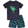 BSBUY Pigiama Corto Bambino, Comodo Estivo Cotone Pigiami Set Bambini, 2PZ Pigiama Corto per Ragazzi e Ragazze, Comodo Pigiama Cotone Ragazzo, Unisex Corto Pigiama Estivo per Bambini 3-12 Anni