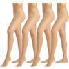 PIKY PACK da 4 Paia Collant Estivi Invisibili, Calze Donna Velate 8 Denari Effetto Abbronzatura, Collant Velatissimi Donna, Calze Make Up