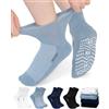 ZFSOCK Calze Senza Elastico Donna: Calzini Diabetici Antiscivolo in Bambù Traspirante Extra Larghi Senza Cucitura per Persone con Gonfiore Alle Gambe