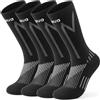CAMBIVO Calze Ciclismo Compressivo 2Paia, Calze Trekking Uomo Donna, Calzini Spugna Sportive, Calzini Tennis Elastiche a Compressione, Anti-Vesciche con Supporto Imbottito per Padel, Running, Lavoro