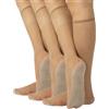 CALZITALY Pack 3 Paia Gambaletti Riposante | Soletta Massaggiante In Cotone | Nero, Naturale | 20 Den | Calzetteria Italiana