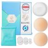 ILLURE® Copricapezzoli - Coppe Silicone da Donna con Proteggi-capezzoli - Coppe adesive riutilizzabili e Lavabili - Coppe in Silicone di Alta qualità [8 cm Ø]