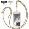 OLEPHY Cordino per Cellulare e 2 Pezzi Universali Patch, D'oro | Regolabile Cordino Tracolla Universale Catena per Cellulare con iPhone Samsung e Tutti Gli Smartphone,