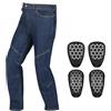 KEMIMOTO Pantaloni Moto Uomo con Protezion, Jeans Moto Elasticizzati con 4 Protezione Rimovibile CE, Traspirante Morradhose Uomo con Ginocchiere Regolabili con Chiusura a Strappo