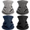 Kavya 4 Pezzi Scaldacollo, Traspirante Scalda Collo Invernale Uomo & Donna | Antivento Paracollo Taglia Unica Neck Warmer Adatto Per Sci, Ciclismo E Moto Sportivo